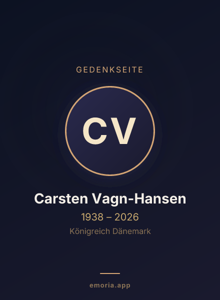 Gedenkportrait von Carsten Vagn-Hansen