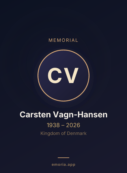Memorial portrait of Carsten Vagn-Hansen