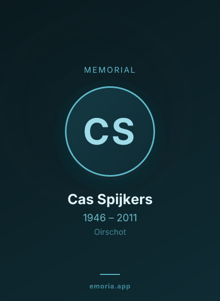 Memorial portrait of Cas Spijkers