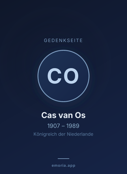 Gedenkportrait von Cas van Os