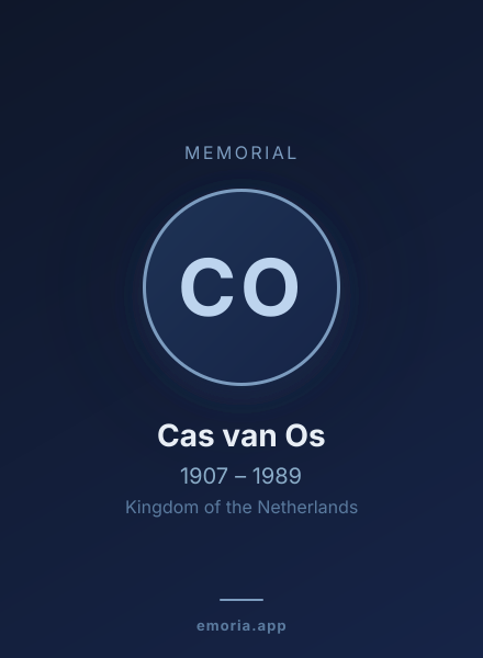 Memorial portrait of Cas van Os