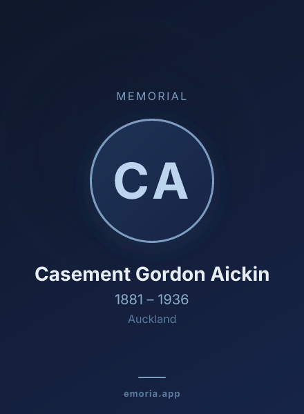 Memorial portrait of Casement Gordon Aickin