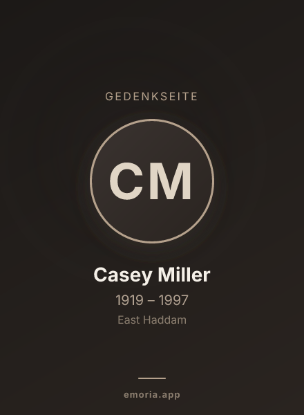 Gedenkportrait von Casey Miller