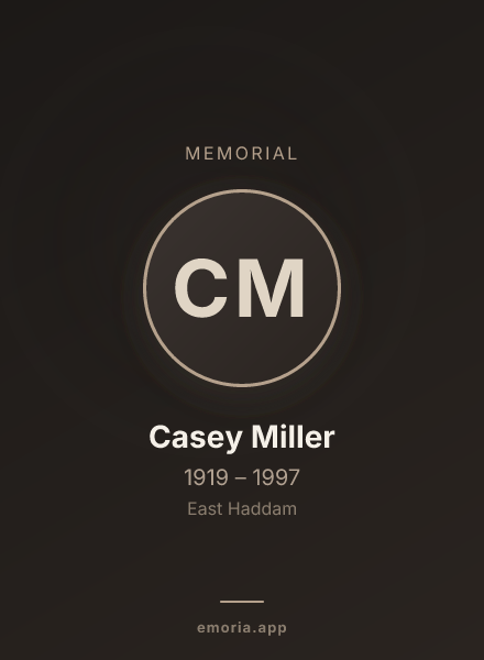 Memorial portrait of Casey Miller