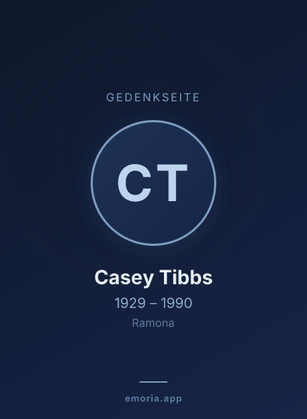 Gedenkportrait von Casey Tibbs