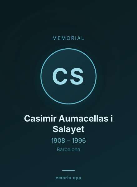 Memorial portrait of Casimir Aumacellas i Salayet