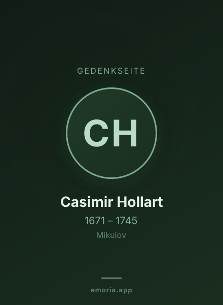 Gedenkportrait von Casimir Hollart