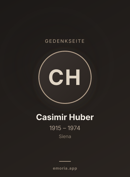 Gedenkportrait von Casimir Huber