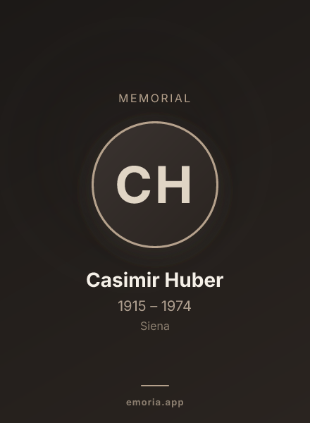 Memorial portrait of Casimir Huber