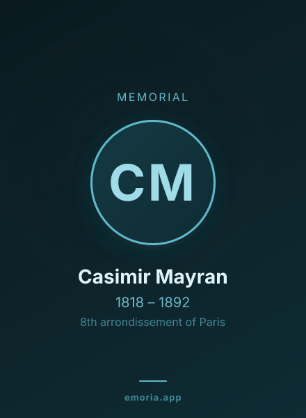 Memorial portrait of Casimir Mayran