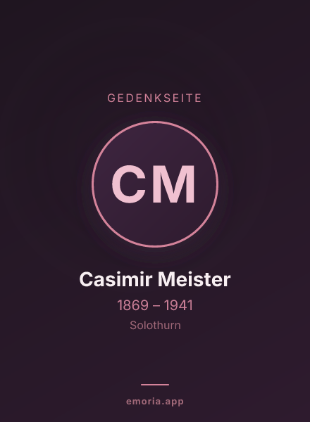 Gedenkportrait von Casimir Meister