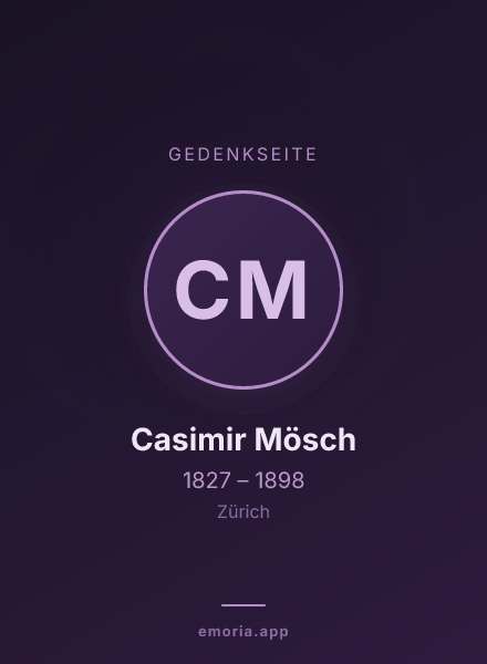 Gedenkportrait von Casimir Mösch