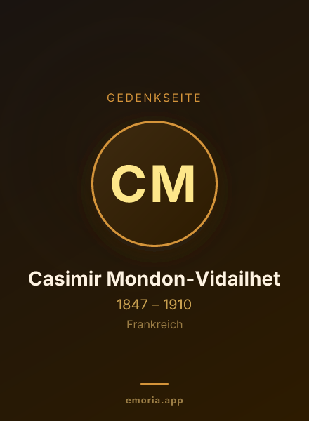 Gedenkportrait von Casimir Mondon-Vidailhet