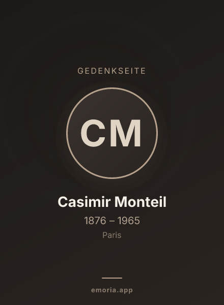 Gedenkportrait von Casimir Monteil