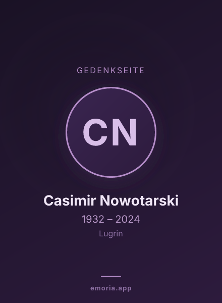 Gedenkportrait von Casimir Nowotarski