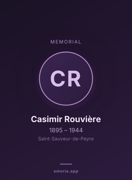 Memorial portrait of Casimir Rouvière