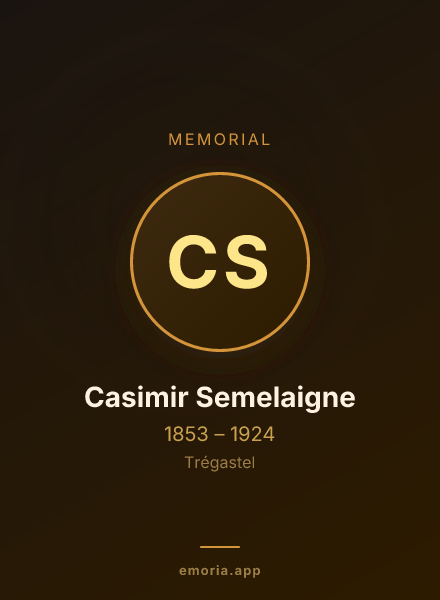 Memorial portrait of Casimir Semelaigne