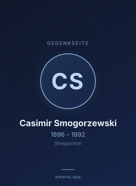 Gedenkportrait von Casimir Smogorzewski