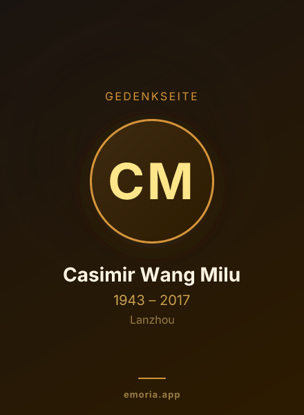 Gedenkportrait von Casimir Wang Milu