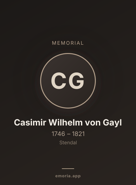 Memorial portrait of Casimir Wilhelm von Gayl