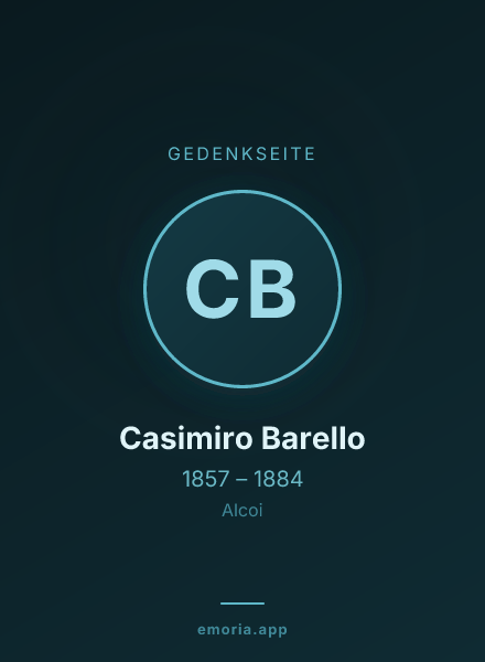 Gedenkportrait von Casimiro Barello
