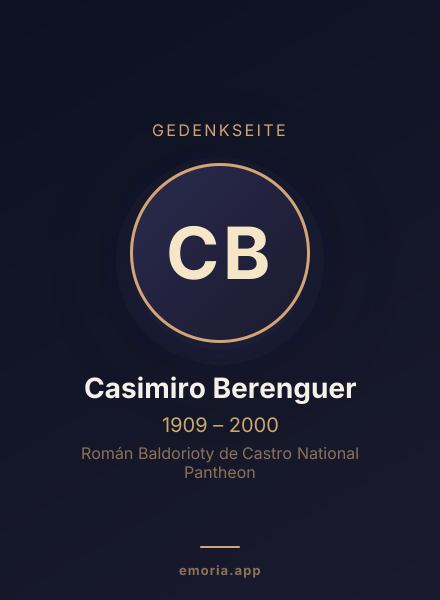 Gedenkportrait von Casimiro Berenguer