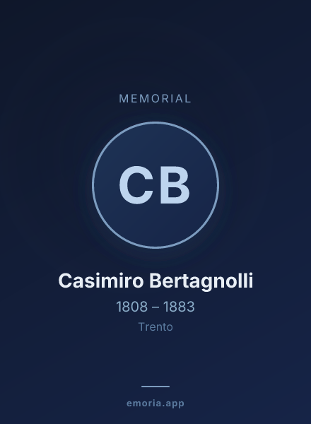 Memorial portrait of Casimiro Bertagnolli