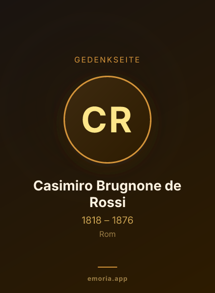Gedenkportrait von Casimiro Brugnone de Rossi