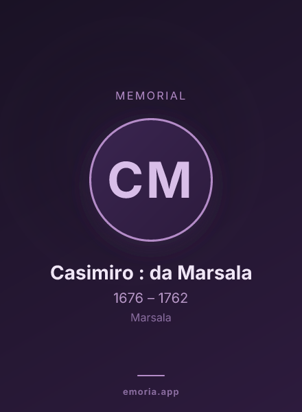 Memorial portrait of Casimiro : da Marsala