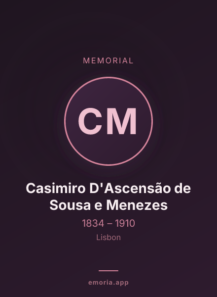 Memorial portrait of Casimiro D'Ascensão de Sousa e Menezes