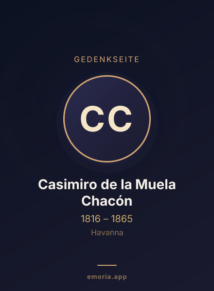 Gedenkportrait von Casimiro de la Muela Chacón
