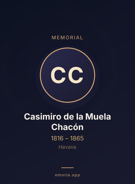 Memorial portrait of Casimiro de la Muela Chacón