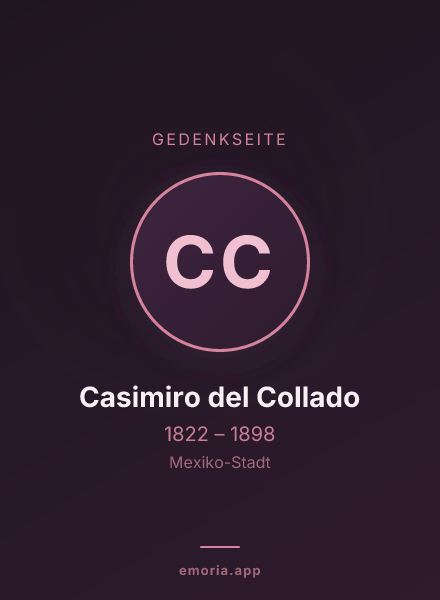 Gedenkportrait von Casimiro del Collado