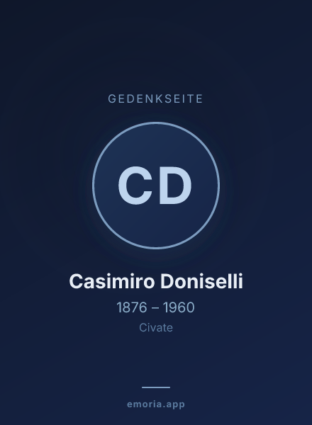Gedenkportrait von Casimiro Doniselli