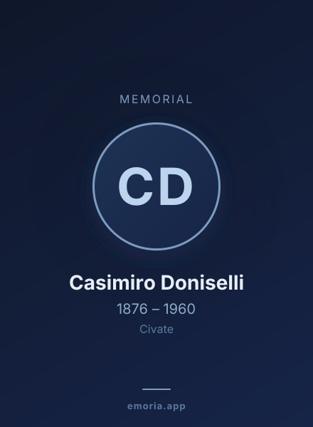 Memorial portrait of Casimiro Doniselli