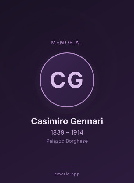 Memorial portrait of Casimiro Gennari