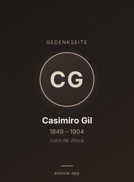 Gedenkportrait von Casimiro Gil