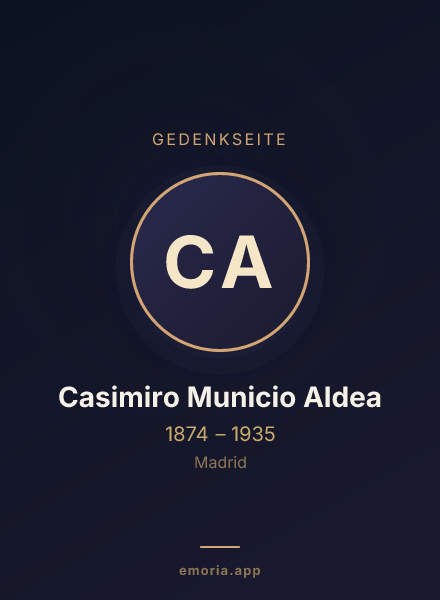 Gedenkportrait von Casimiro Municio Aldea