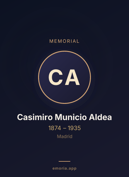 Memorial portrait of Casimiro Municio Aldea