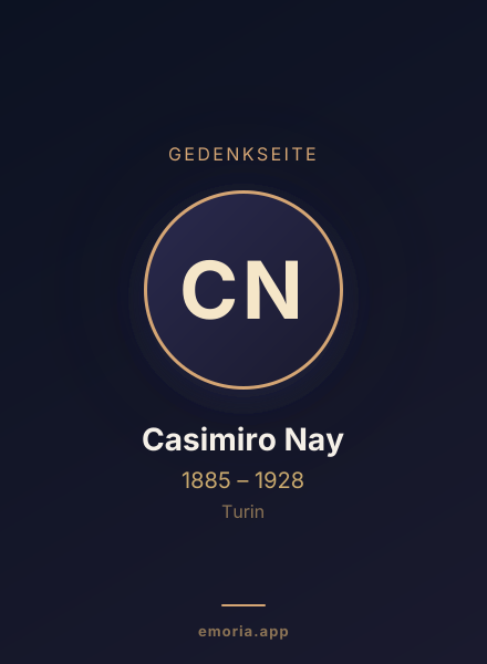 Gedenkportrait von Casimiro Nay