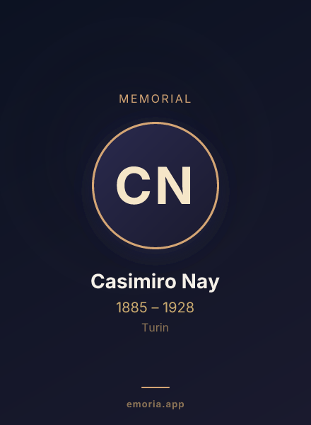 Memorial portrait of Casimiro Nay