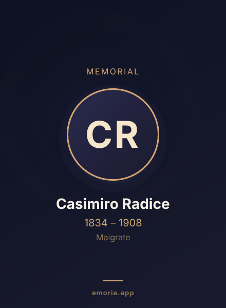 Memorial portrait of Casimiro Radice