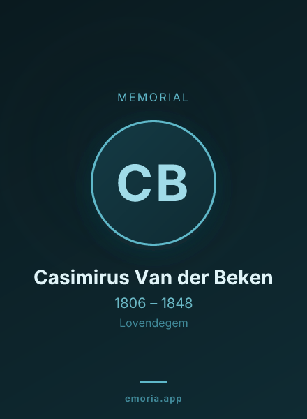 Memorial portrait of Casimirus Van der Beken