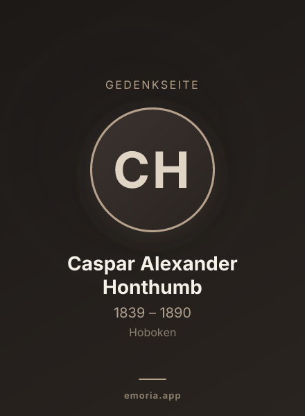 Gedenkportrait von Caspar Alexander Honthumb