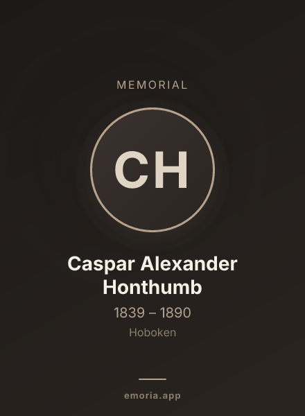 Memorial portrait of Caspar Alexander Honthumb