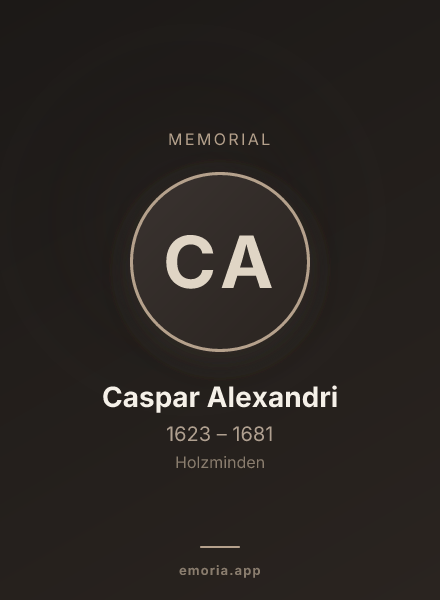 Memorial portrait of Caspar Alexandri