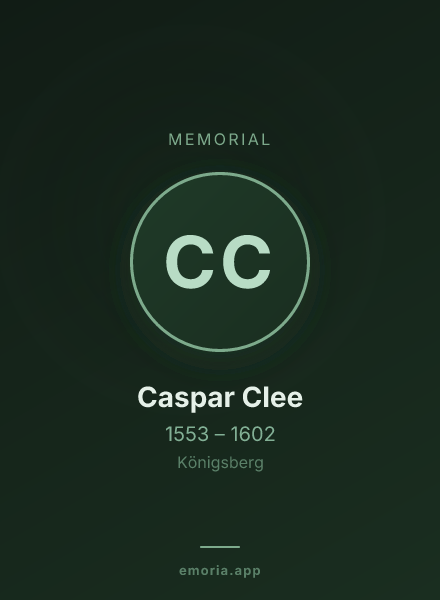 Memorial portrait of Caspar Clee