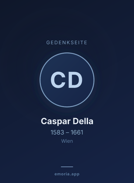 Gedenkportrait von Caspar Della
