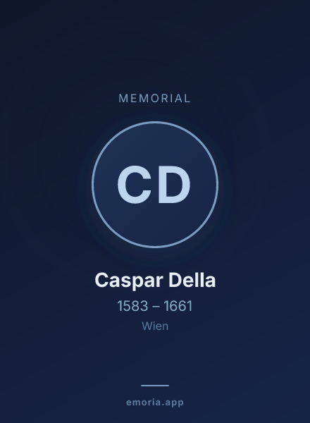 Memorial portrait of Caspar Della