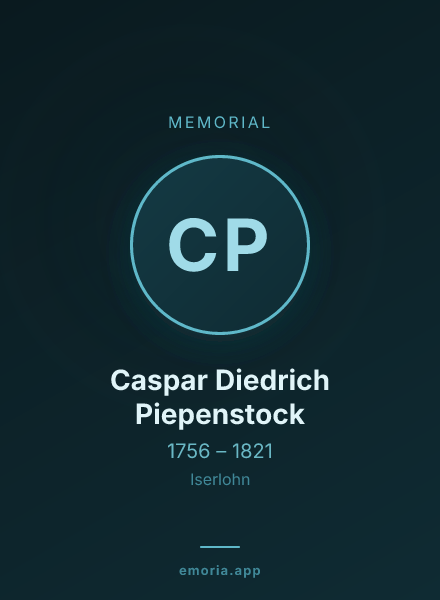 Memorial portrait of Caspar Diedrich Piepenstock